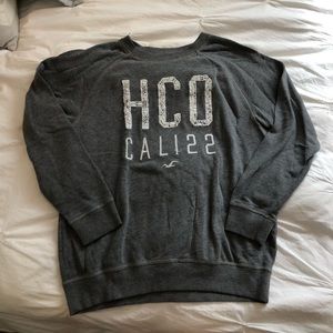 Gray Hollister Crew Neck Sweatshirt